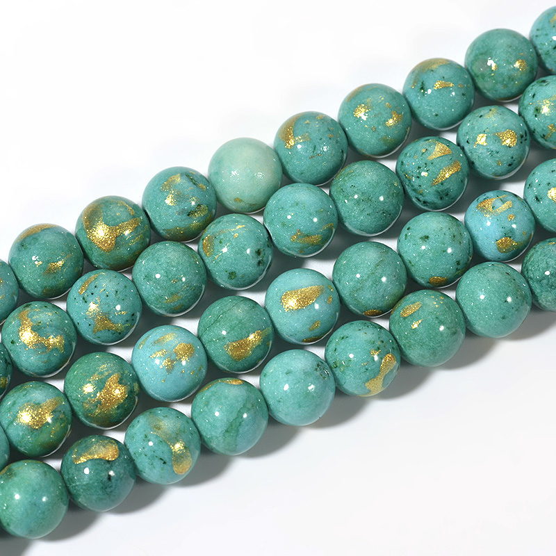 Foil Jade Beads