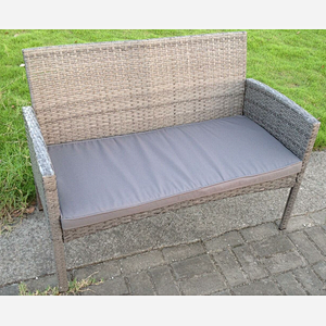 Fimous 2 Seater Rattan Love Sofa Seat Double Chair Outdoor Garden Furniture With Cushion
