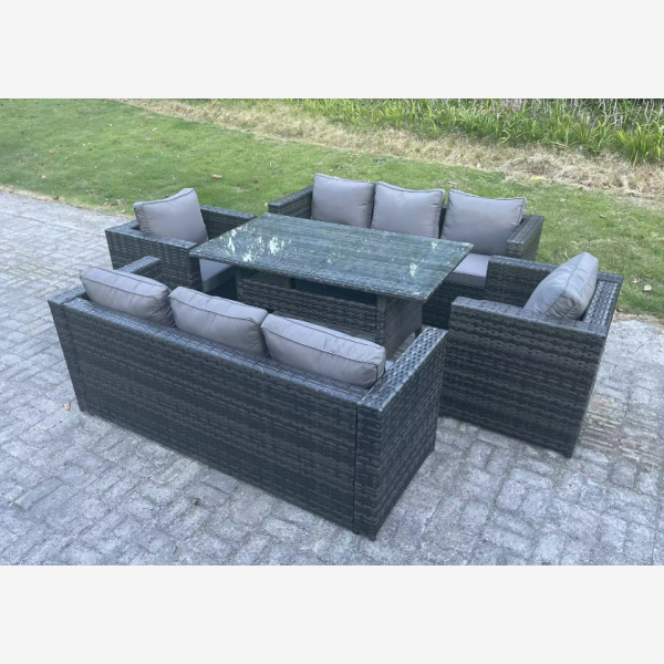 Fimous Outdoor Lounge Sofa Rattan Garden Furniture Set Patio Armchair