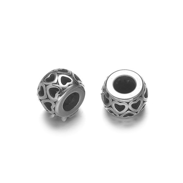 Stainless Steel Large Hole Beads 1053