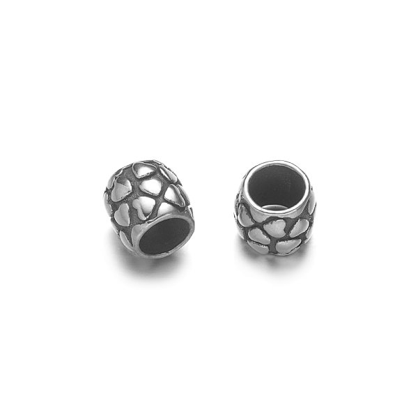 Stainless Steel Large Hole Beads 0927