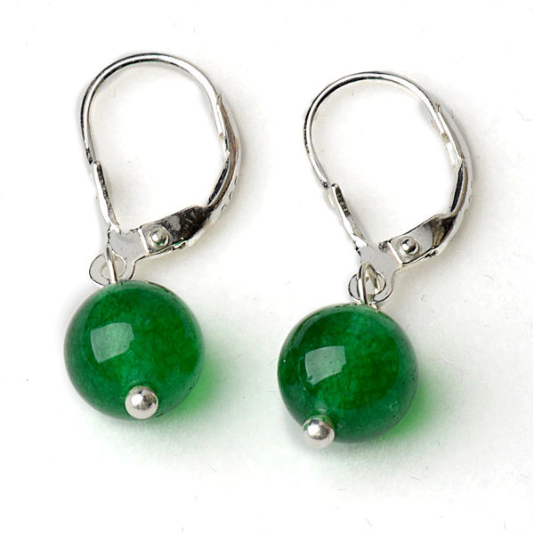 Green Aventurine Sterling Silver Dangle Earrings