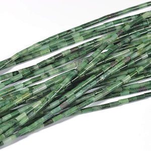 African Jade Tube Beads