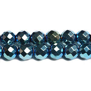 Hematite Faceted Round Beads