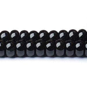 Black Onyx Rondelle Beads