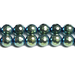 Hematite Faceted Round Beads