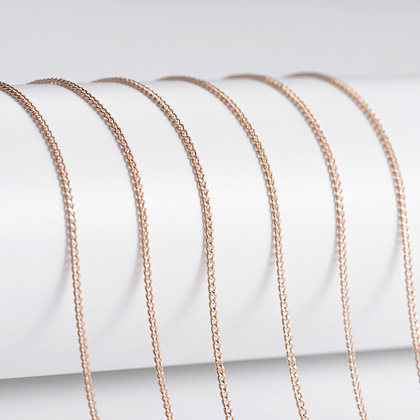 18K Rosegold Plated Brass Necklace Chain,100 Strands Per Bag