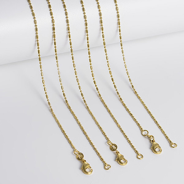18K Gold Plated Brass Necklace Chain,100 Strands Per Bag