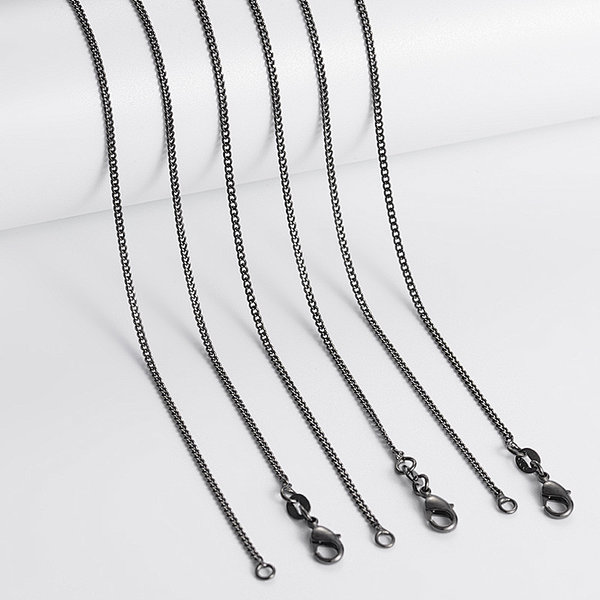 Gunmetal Plated Brass Necklace Chain,100 Strands Per Bag