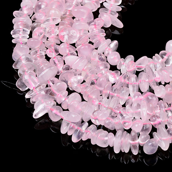 A Grade Pink Morganite Chips, 16 Inches Long
