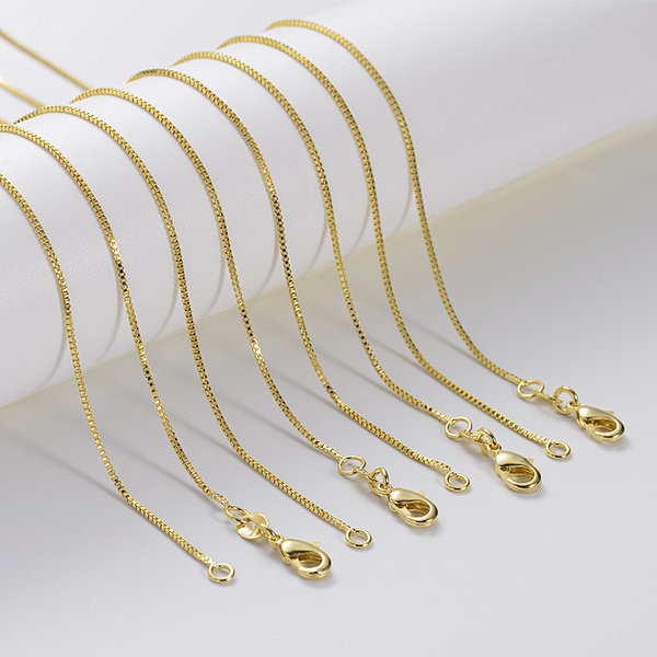 Golden Color Brass Necklace Chain, 100 Pieces Per Bag
