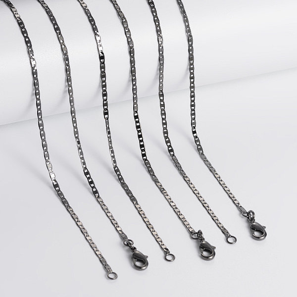Gunmetal Plated Brass Necklace Chain,100 Strands Per Bag