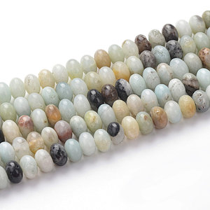 Multicolor Amazonite Rondelle Beads