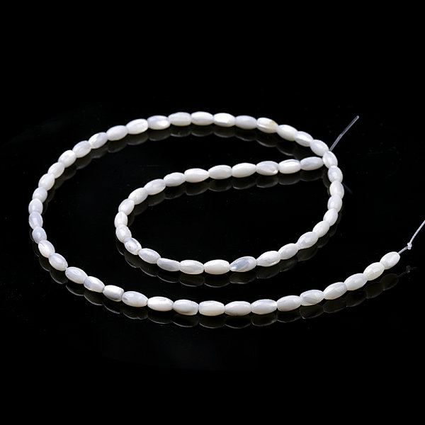 White Sea Shell Rice Beads