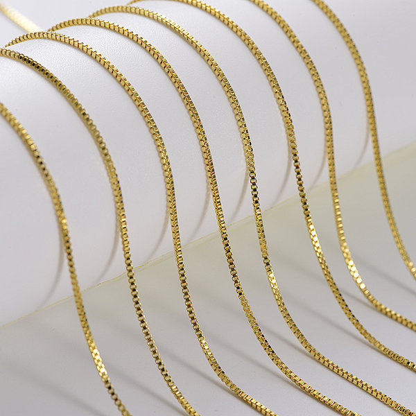 Golden Color Brass Necklace Chain, 100 Pieces Per Bag