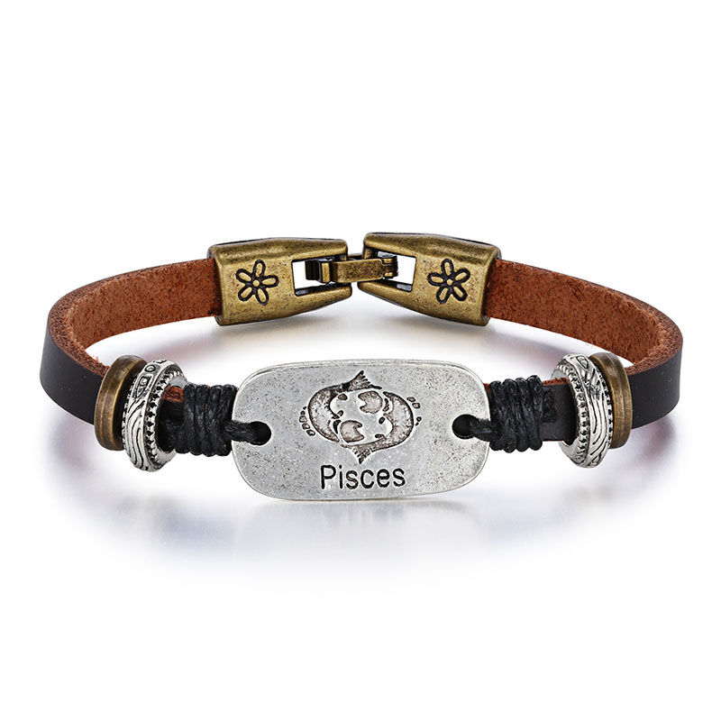 Pisces deals leather bracelet