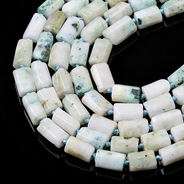 Burma Jade Irregular Cuboid with Knots