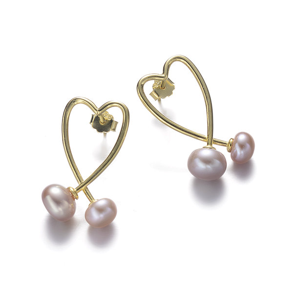 Sterling Silver Earrings, Freshwater Pearl