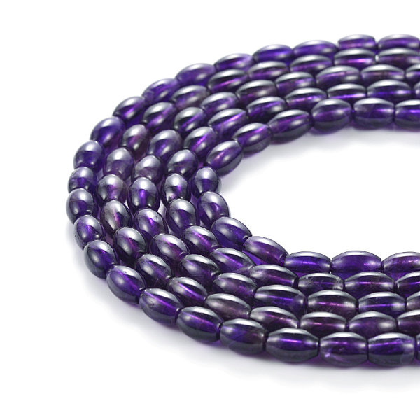 AA Grade Amethyst Rice Beads