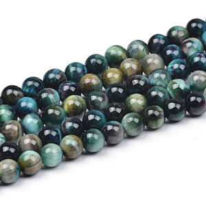 A Grade Dyed Mixed Color Tiger Eye Round Beads