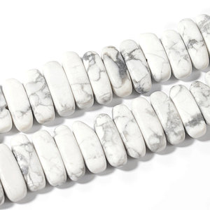 Howlite Top Drilled Tooth Beads