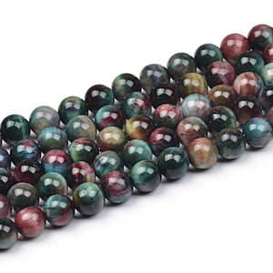 A Grade Dyed Mixed Color Tiger Eye Round Beads