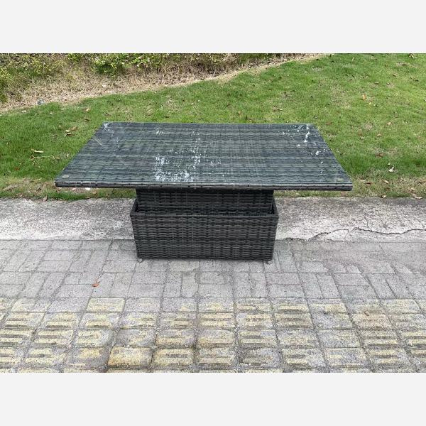 Fimous Outdoor Rattan Furniture Garden Dining Set Patio Height ...