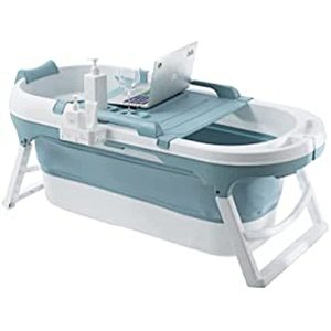 Fimous Foldable Bathtub PVC Adult SPA Soaking Water Tub with Cover for Bathroom